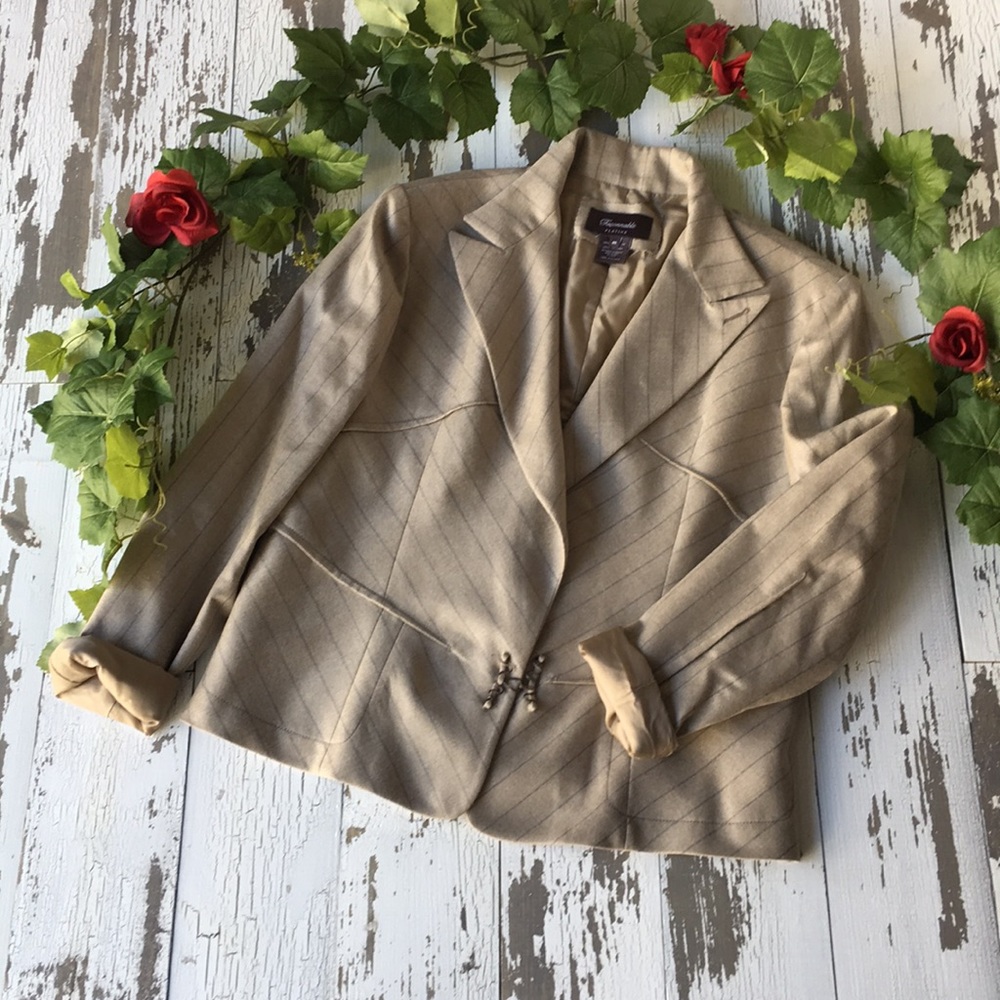 Faconnable Platine Tan striped Blazer